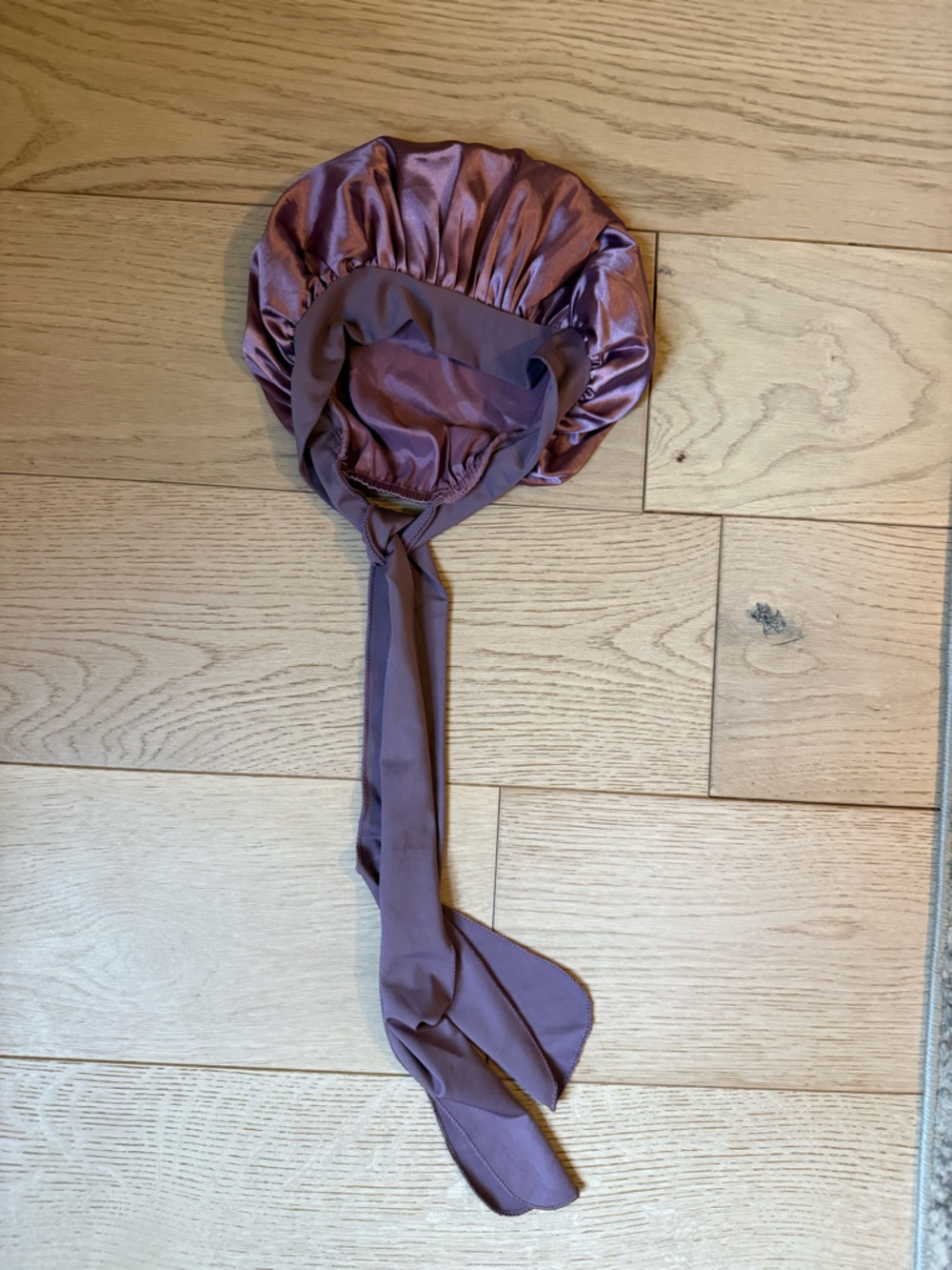 Satin bonnet, unused